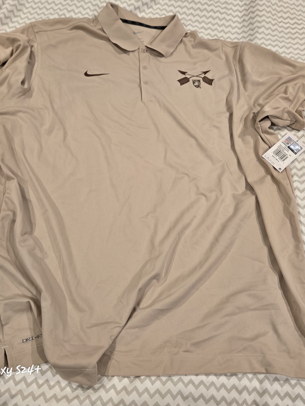 Nike Men’s Army Black Knights Tan Dri-FIT Polo Shirt